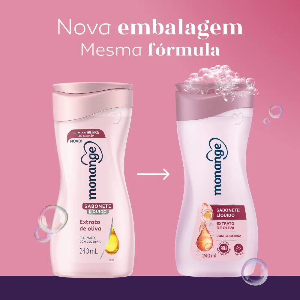 Sabonete Líquido Monange Extrato de Oliva 240ml — foto 6