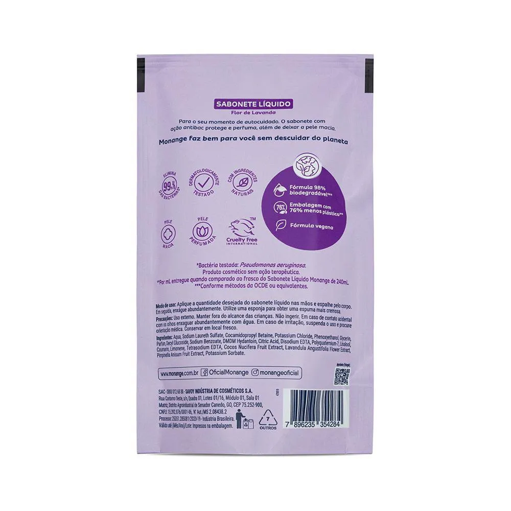 Sabonete Líquido Monange Flor de Lavanda Refil 200ml — foto 10