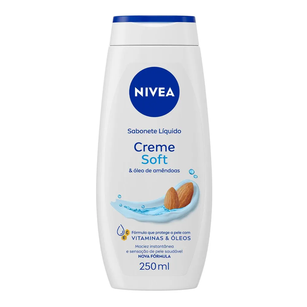 Sabonete Líquido Nivea Creme Soft Óleo de Amêndoas 250ml