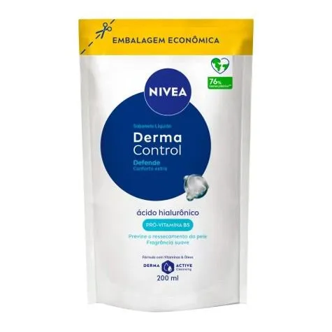 Sabonete Líquido Nivea Derma Control Defende 200ml Refil