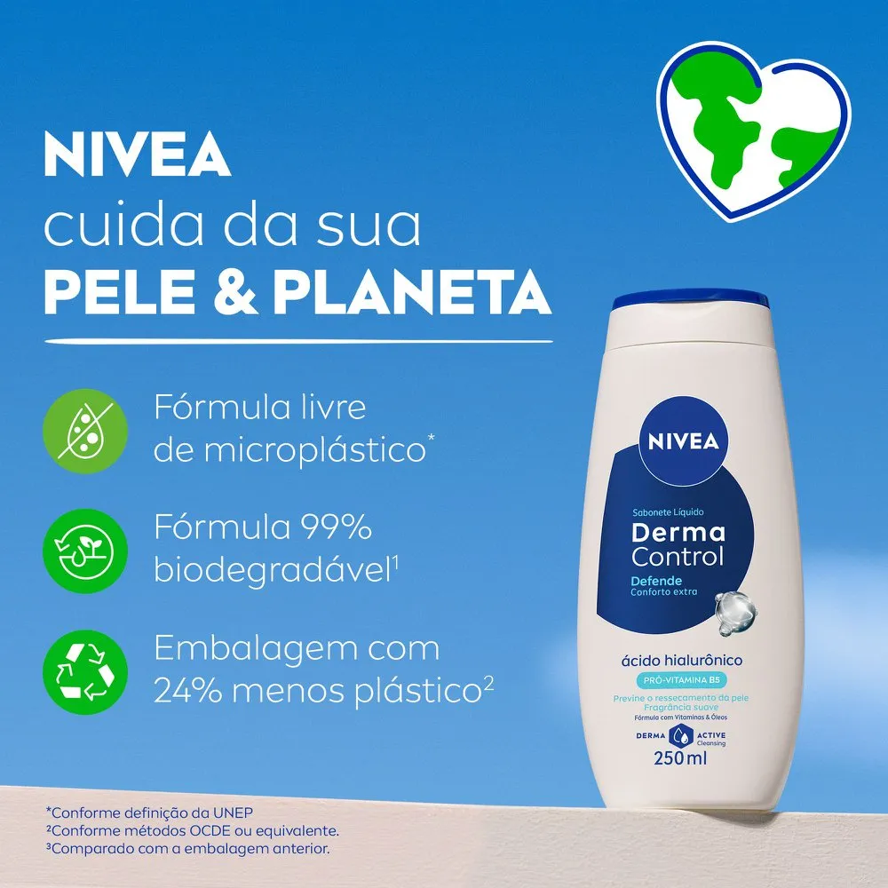 Sabonete Líquido Nivea Derma Control Defende 250ml — foto 7