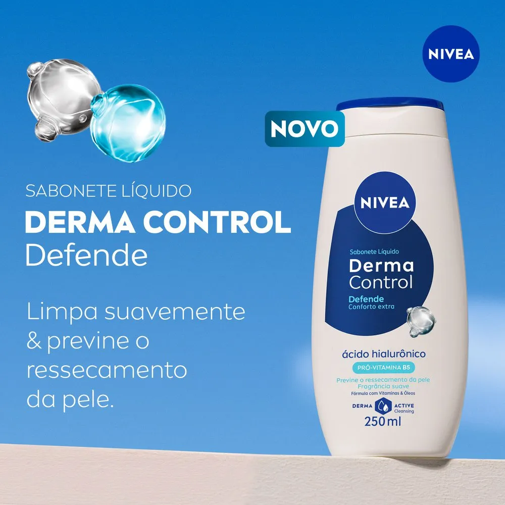 Sabonete Líquido Nivea Derma Control Defende 250ml — foto 2