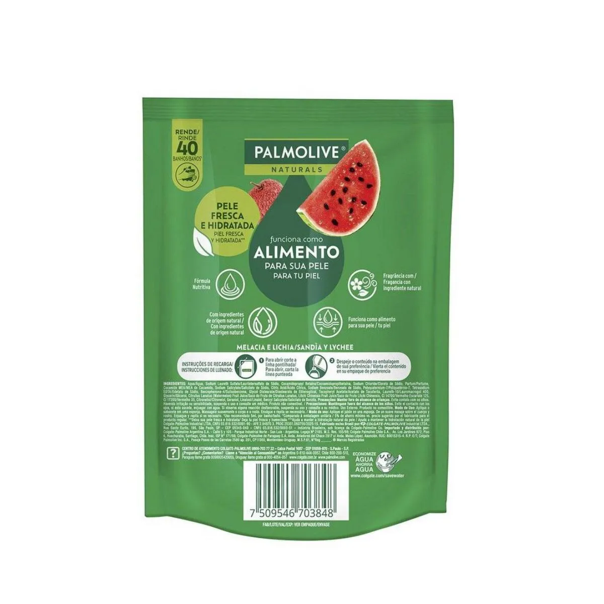 Sabonete Líquido Palmolive Naturals Nutritivo Melancia E Lichia Refil 200ml — foto 5