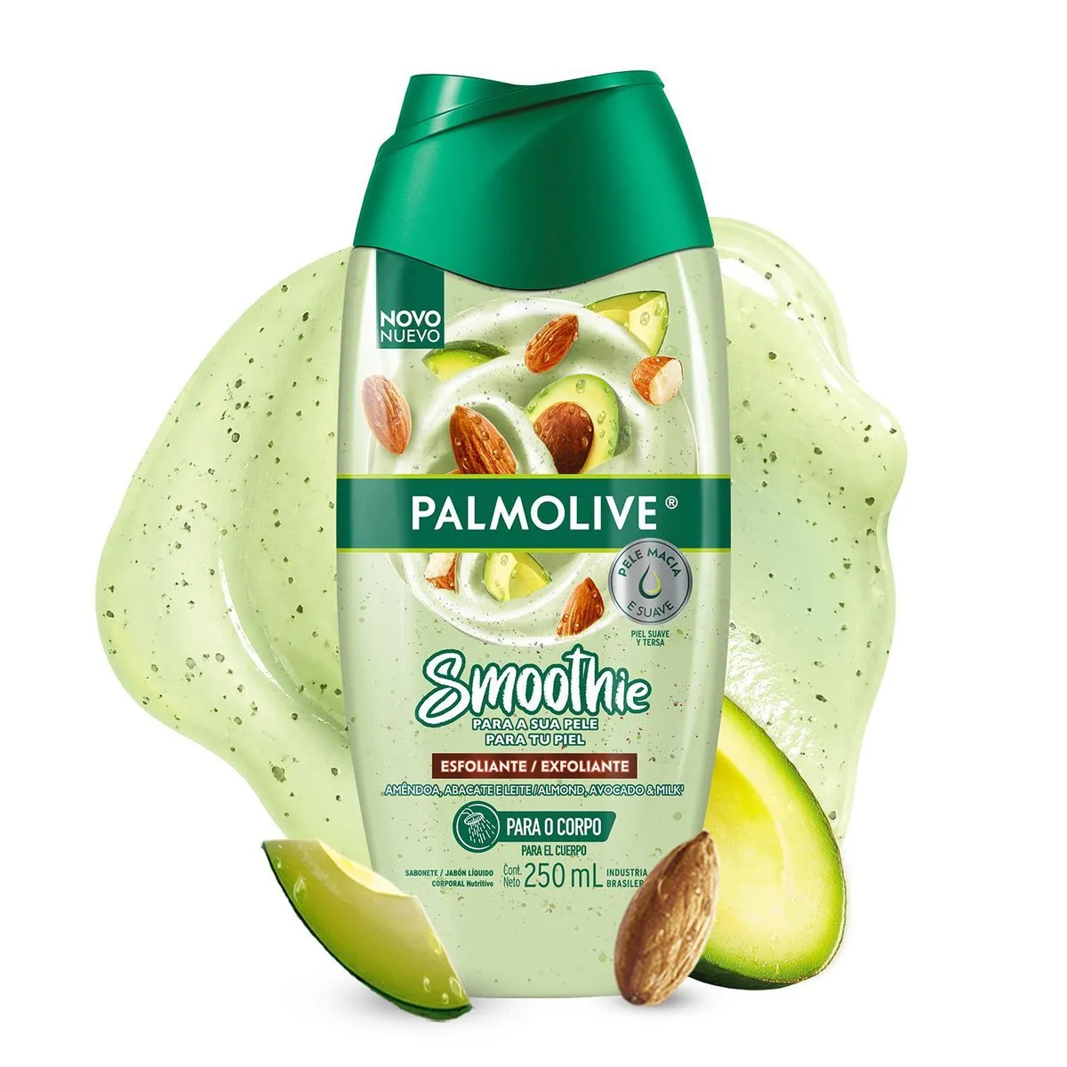 Sabonete Líquido Palmolive Smoothie Esfoliante Amêndoa, Abacate E Leite 250ml — foto 2