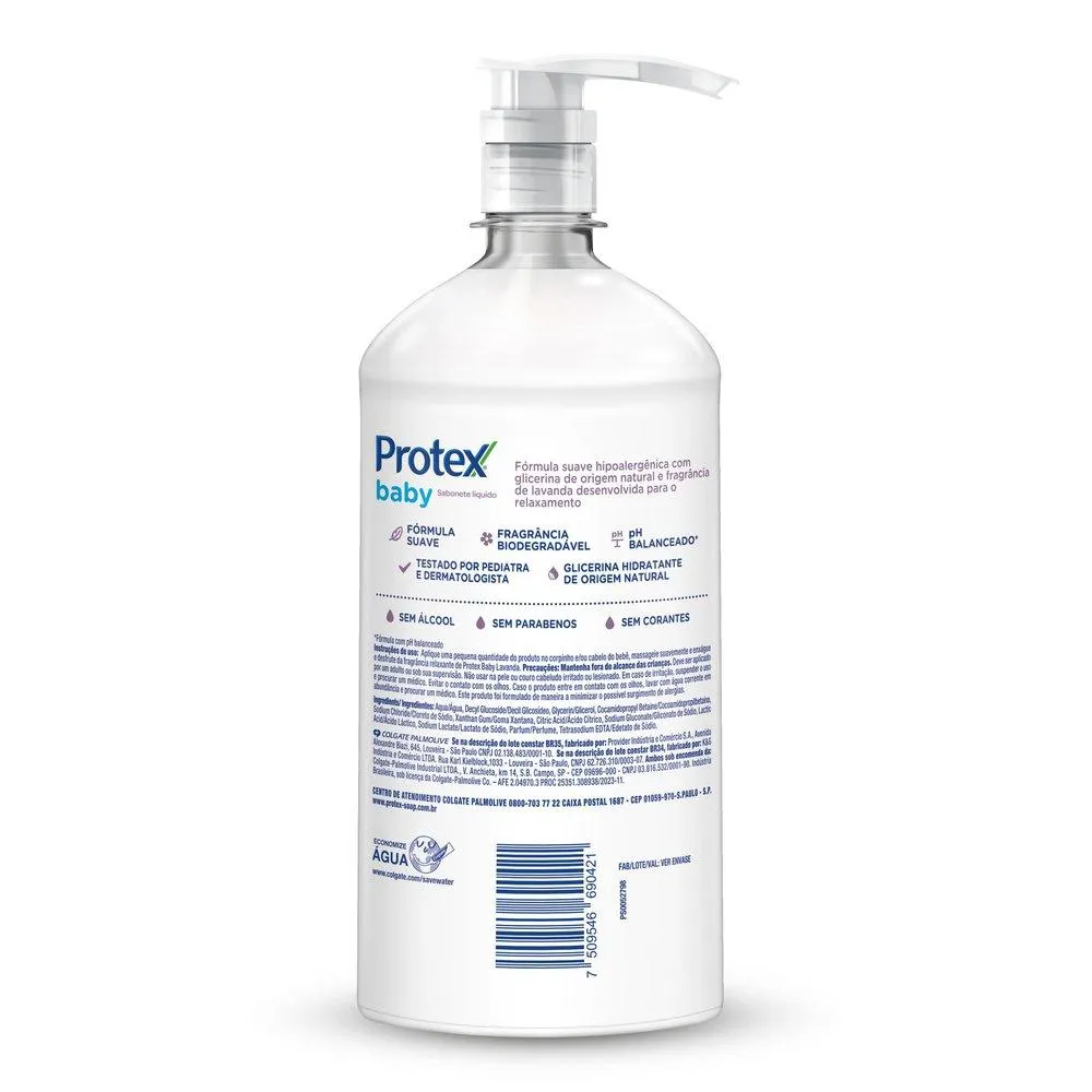Sabonete Líquido Protex Baby Lavanda para Bebês - 1L Garrafa — foto 3