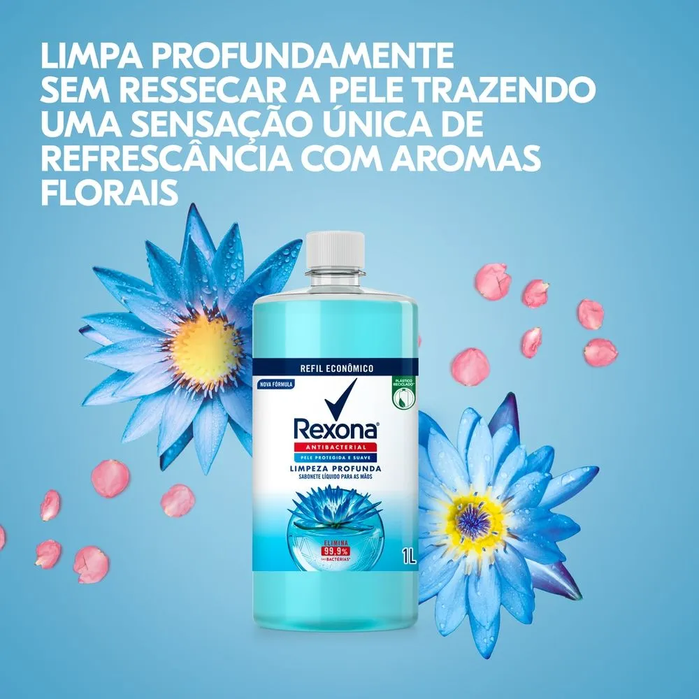 Sabonete Líquido Rexona Antibacterial Limpeza Profunda 1 Litro — foto 5
