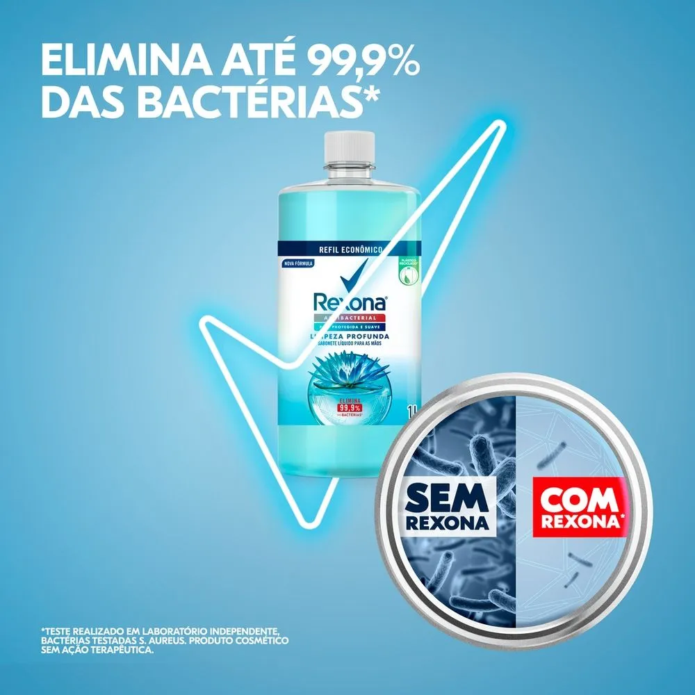 Sabonete Líquido Rexona Antibacterial Limpeza Profunda 1 Litro — foto 6