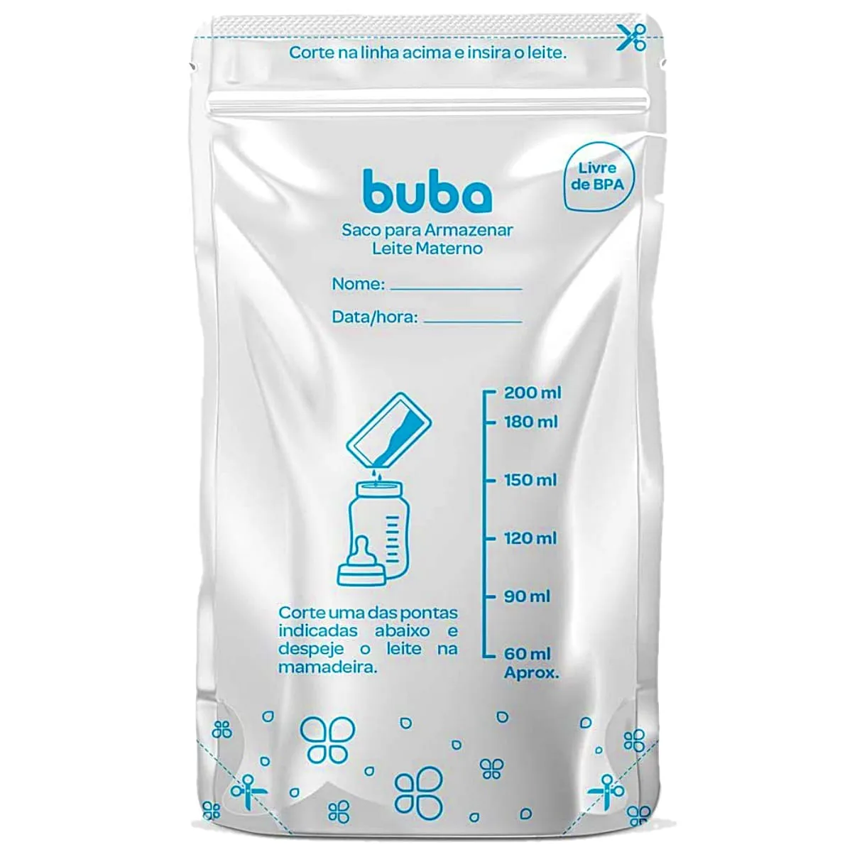 Saco para Leite Materno Buba 200ml - 25 unidades