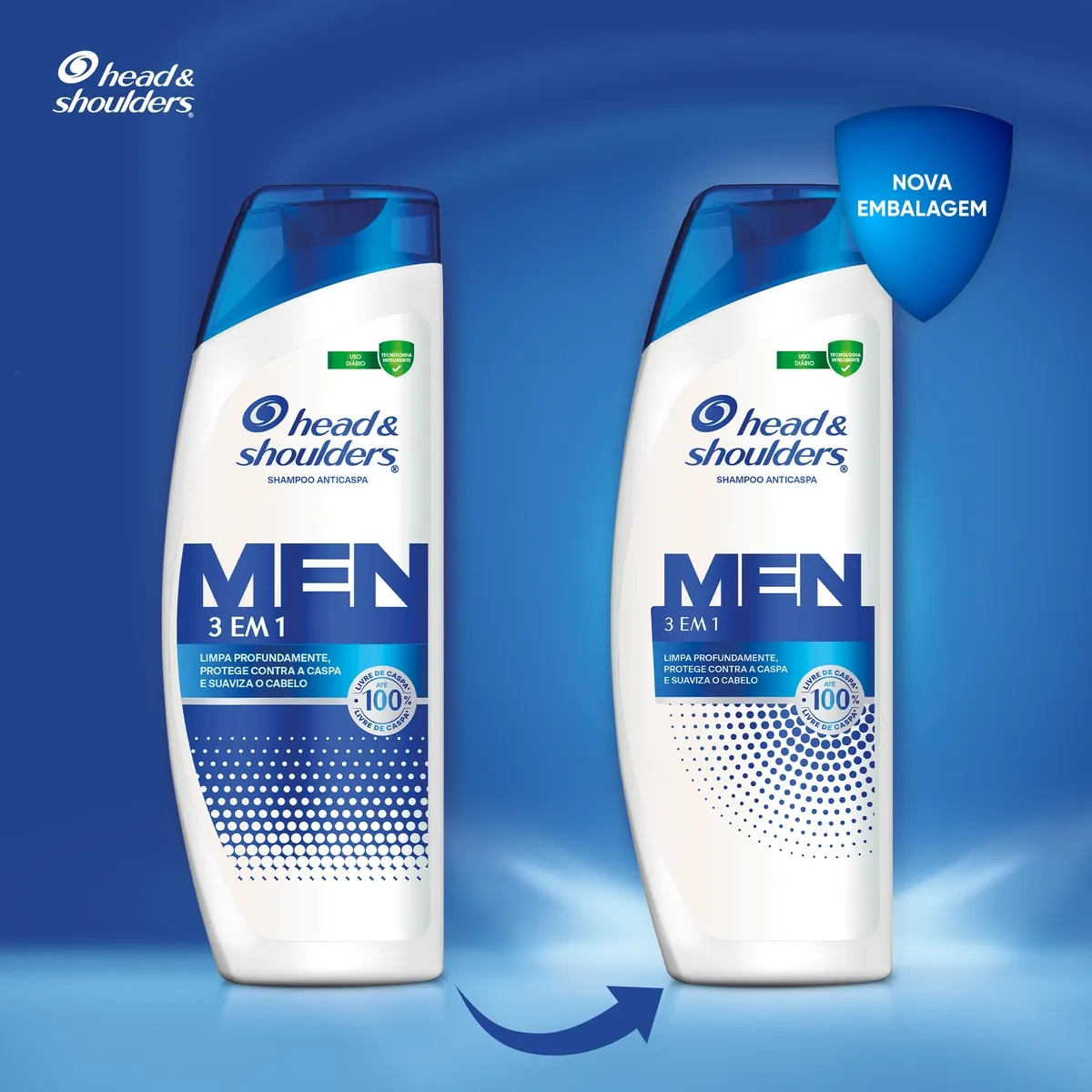 Shampoo Anticaspa Head & Shoulders Men 3 em 1 400ml — foto 4