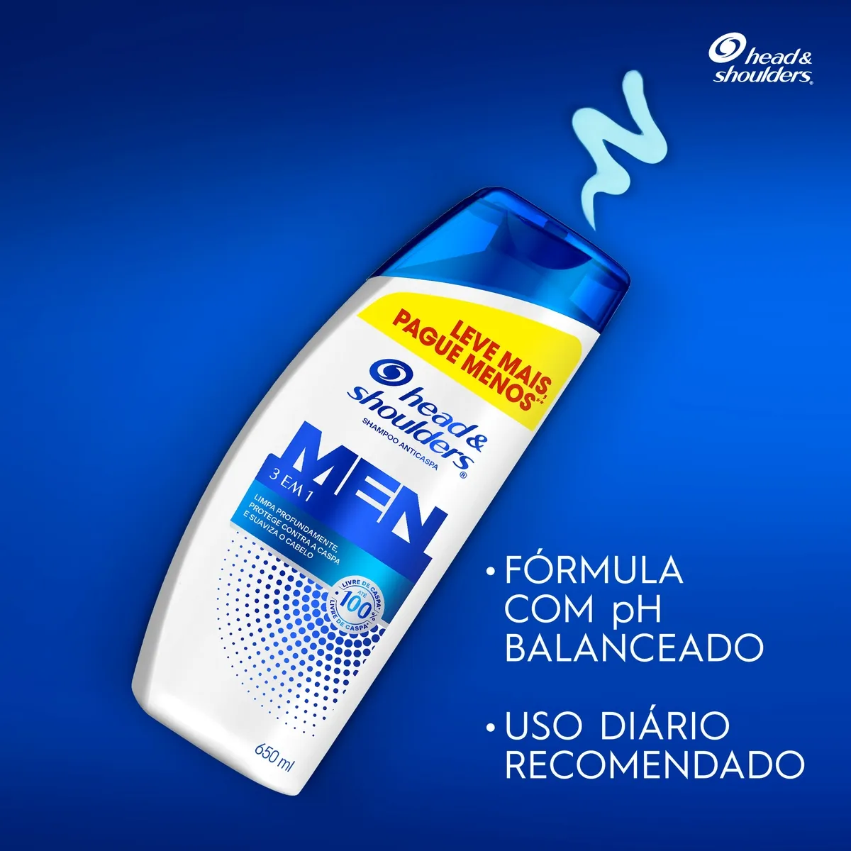Shampoo Anticaspa Head & Shoulders Men 3 em 1 650ml — foto 7