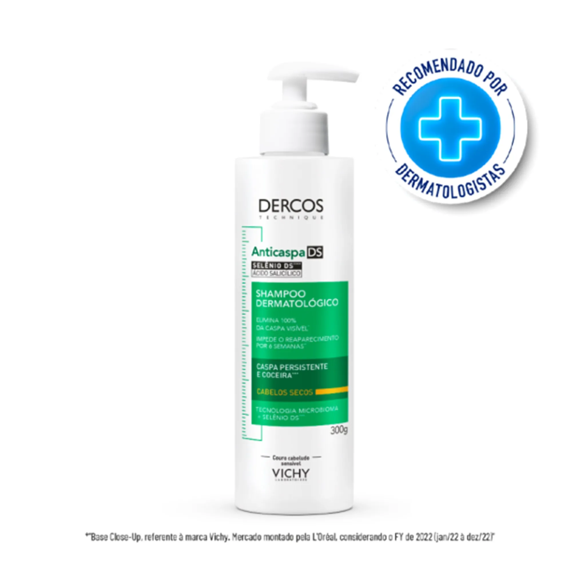Shampoo Anticaspa Vichy Dercos Dermatológico Cabelos Secos 300g