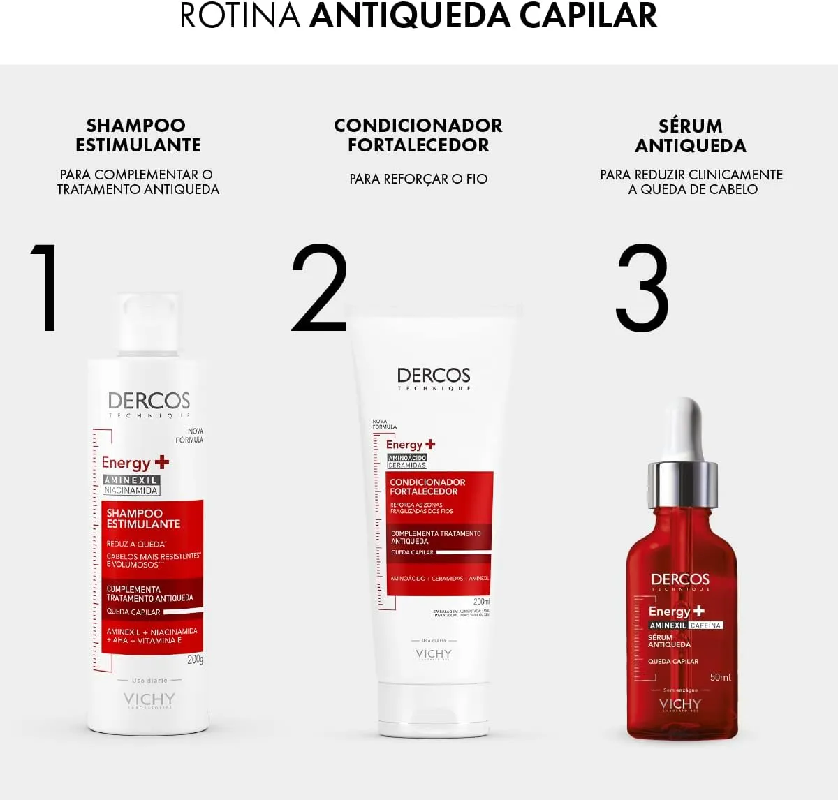 Shampoo Antiqueda Energy+ Dercos Vichy 200g — foto 6