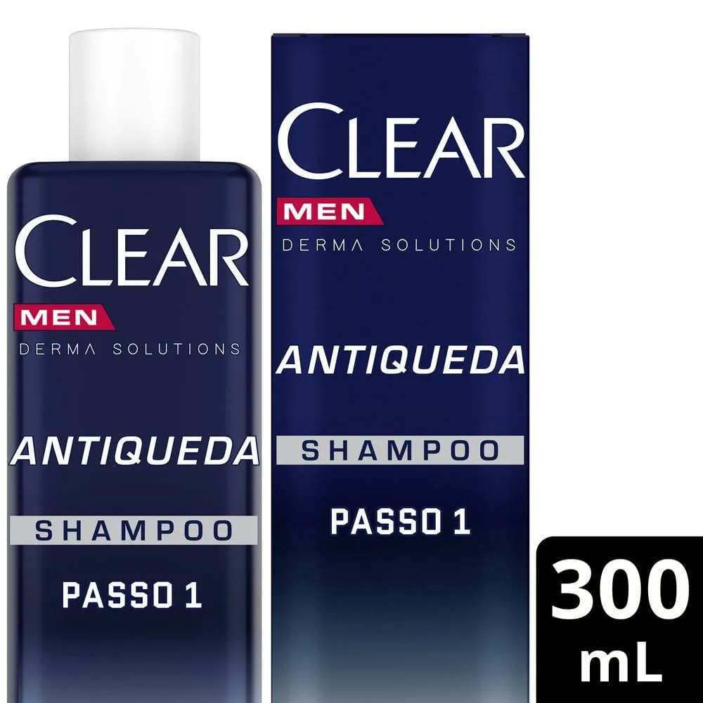 Shampoo Clear Men Derma Solutions Antiqueda Passo 1 300ml