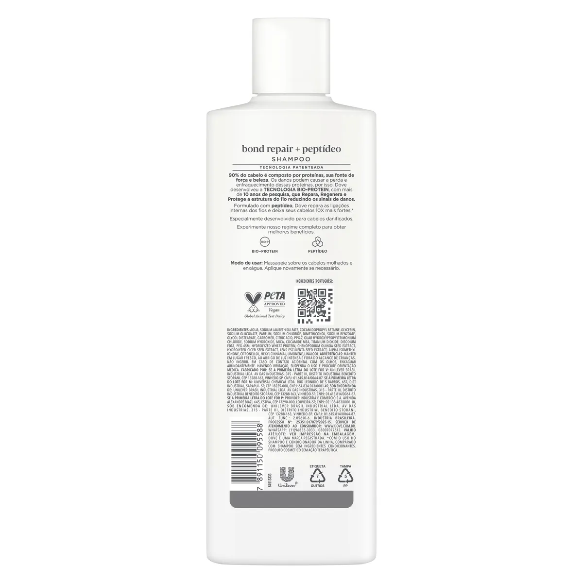Shampoo Dove Bond Repair + Peptídeo 350ml — foto 3