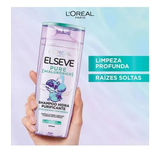 Shampoo Elseve Pure Hialurônico Hidra Purificante 200ml — foto 2
