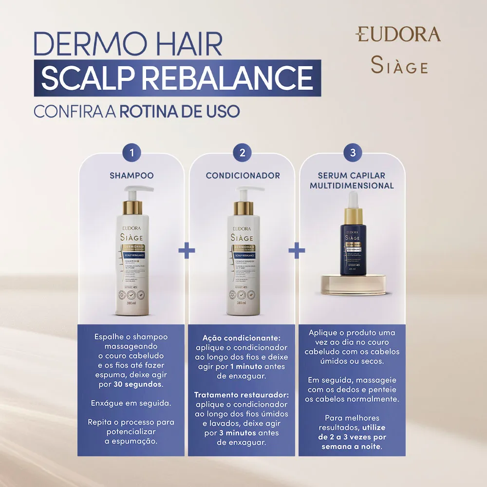 Shampoo Eudora Siàge DermoHair Scalp Rebalance 300ml — foto 3