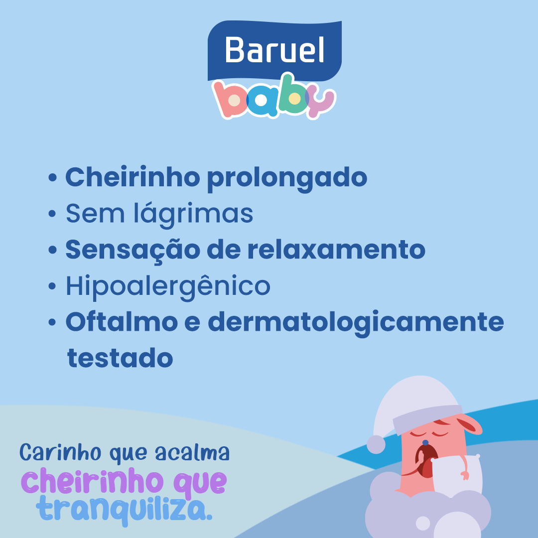 Shampoo Infantil Baruel Baby Sono Tranquilo Lavanda e Bergamota 210ml — foto 2