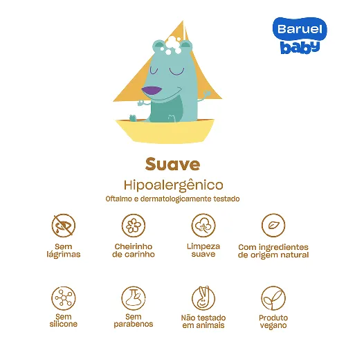 Shampoo Infantil Baruel Baby Suave 400ml — foto 5