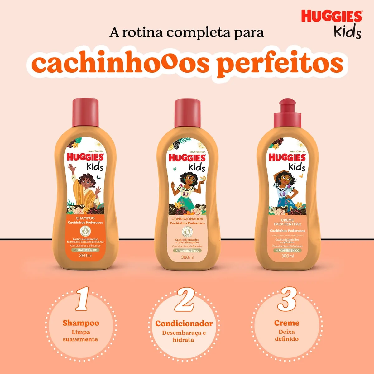 Shampoo Infantil Huggies Kids Cachinhos Poderosos 360ml — foto 9