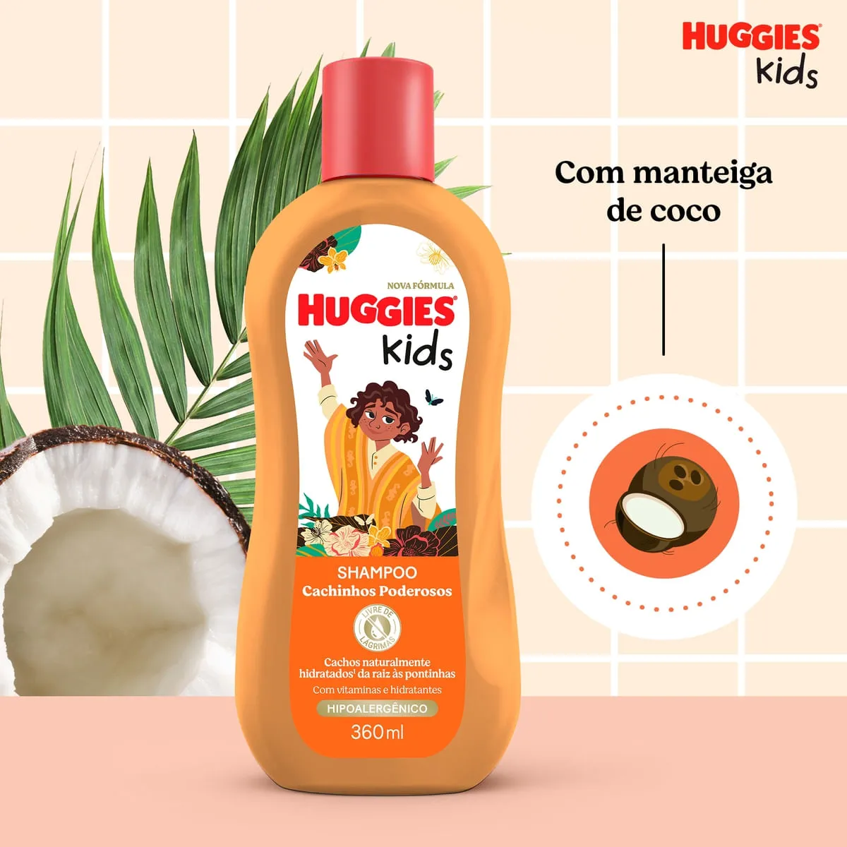 Shampoo Infantil Huggies Kids Cachinhos Poderosos 360ml — foto 3