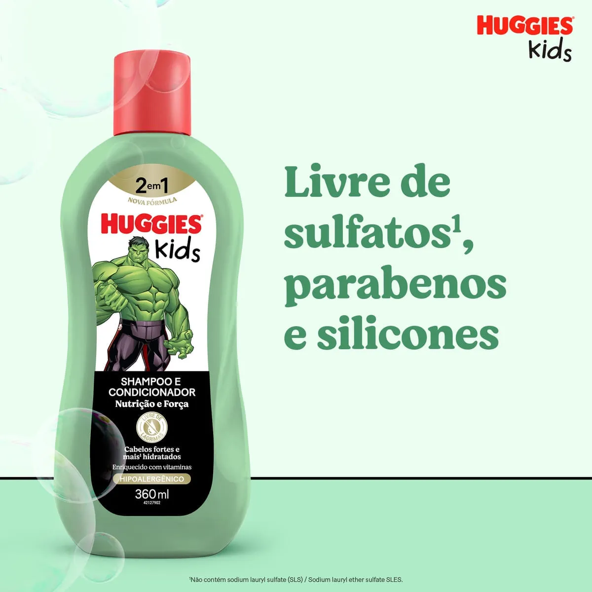 Shampoo Infantil Huggies Kids Hulk Nutrição e Força 360ml — foto 5