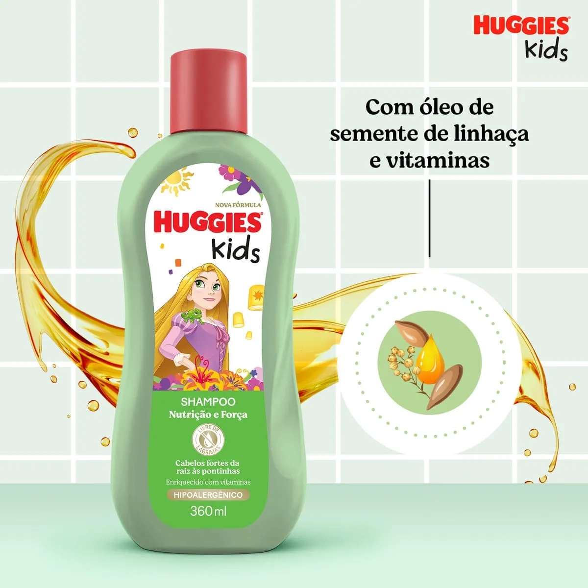 Shampoo Infantil Huggies Kids Nutrição e Força 360ml — foto 5