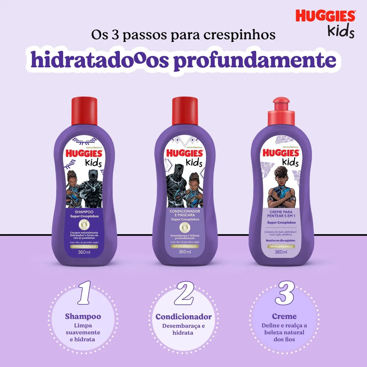 Shampoo Infantil Huggies Kids Super Crespinhos 360ml — foto 5
