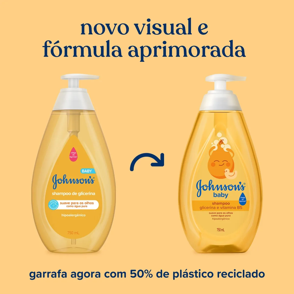 Shampoo Infantil Johnson's Baby Chega de Lágrimas Glicerina 750ml — foto 4