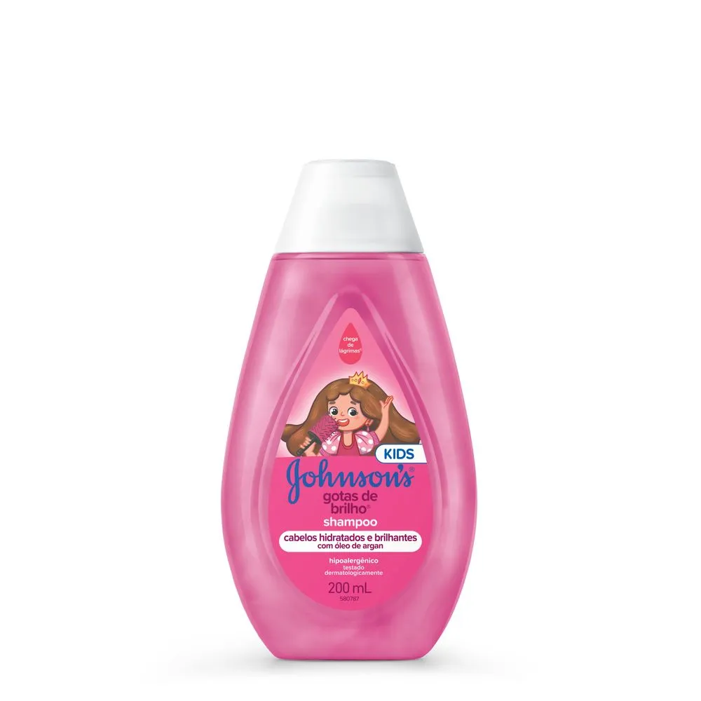 Shampoo Infantil Johnson's Baby Gotas de Brilho 200ml
