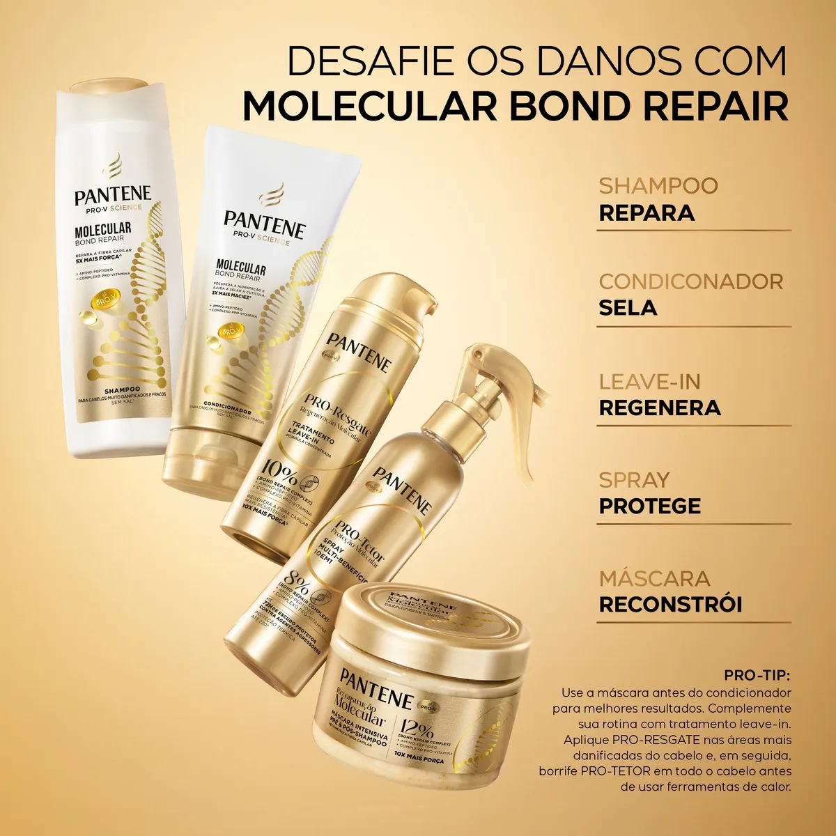Shampoo Reparador Pantene Molecular Bond Repair 300ml — foto 6