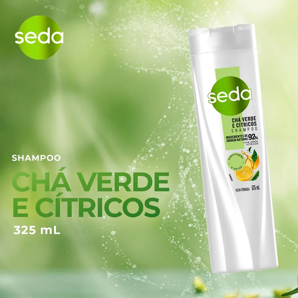 Shampoo Seda Joias da Natureza Chá Verde + Cítricos 325ml — foto 4