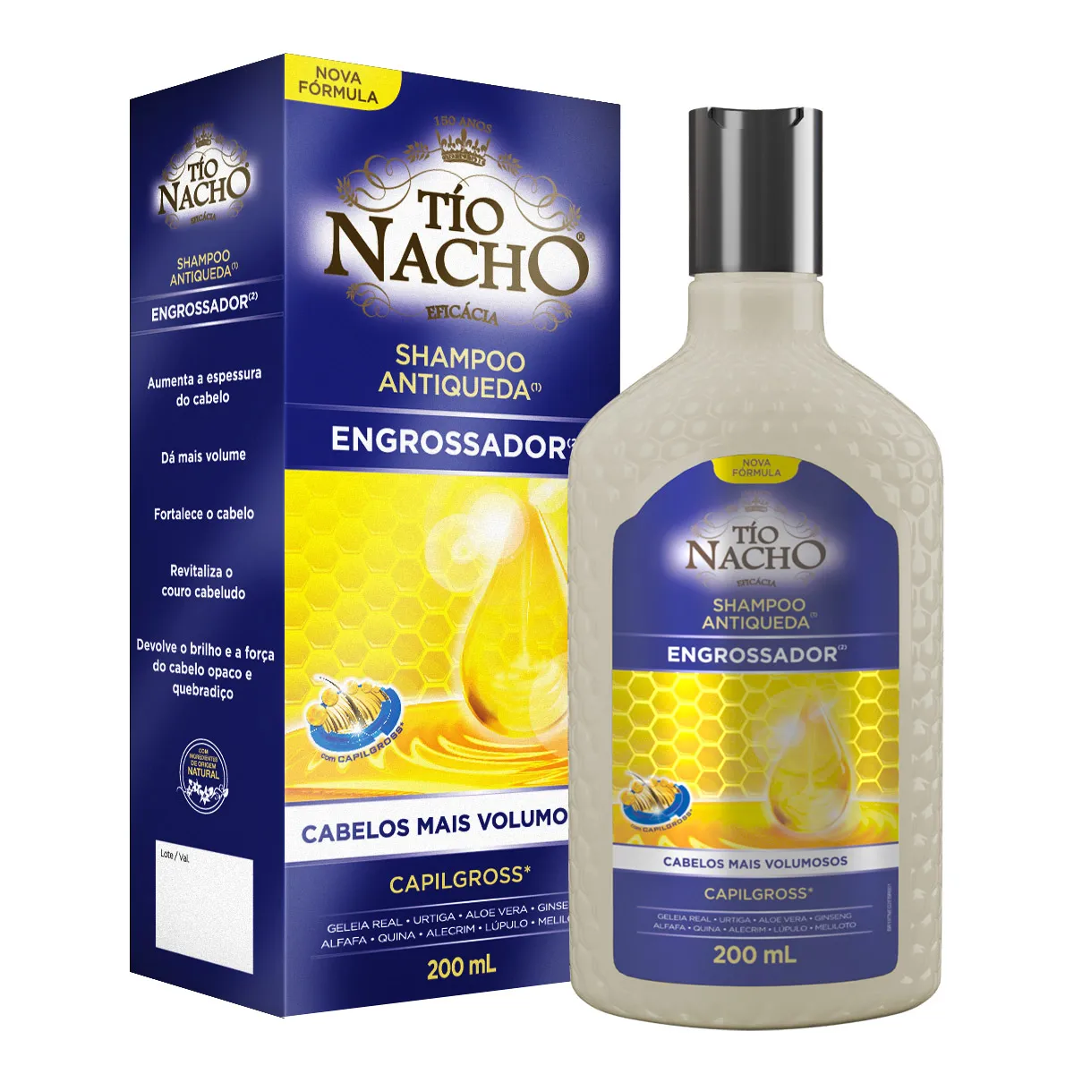 Shampoo Tío Nacho Engrossador Antiqueda Capillgross 200ml