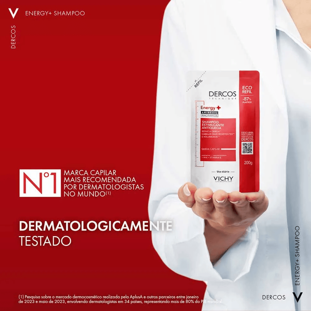 Shampoo Vichy Dercos Antiqueda Energizante Refil 200ml — foto 4