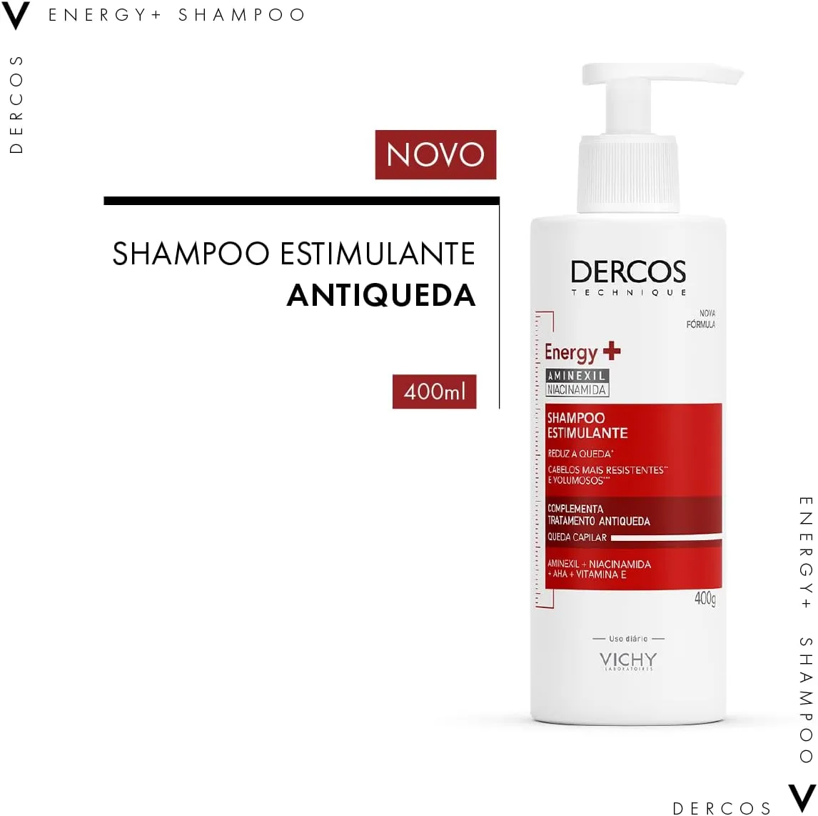 Shampoo Vichy Dercos Energy+ Antiqueda 400ml — foto 3