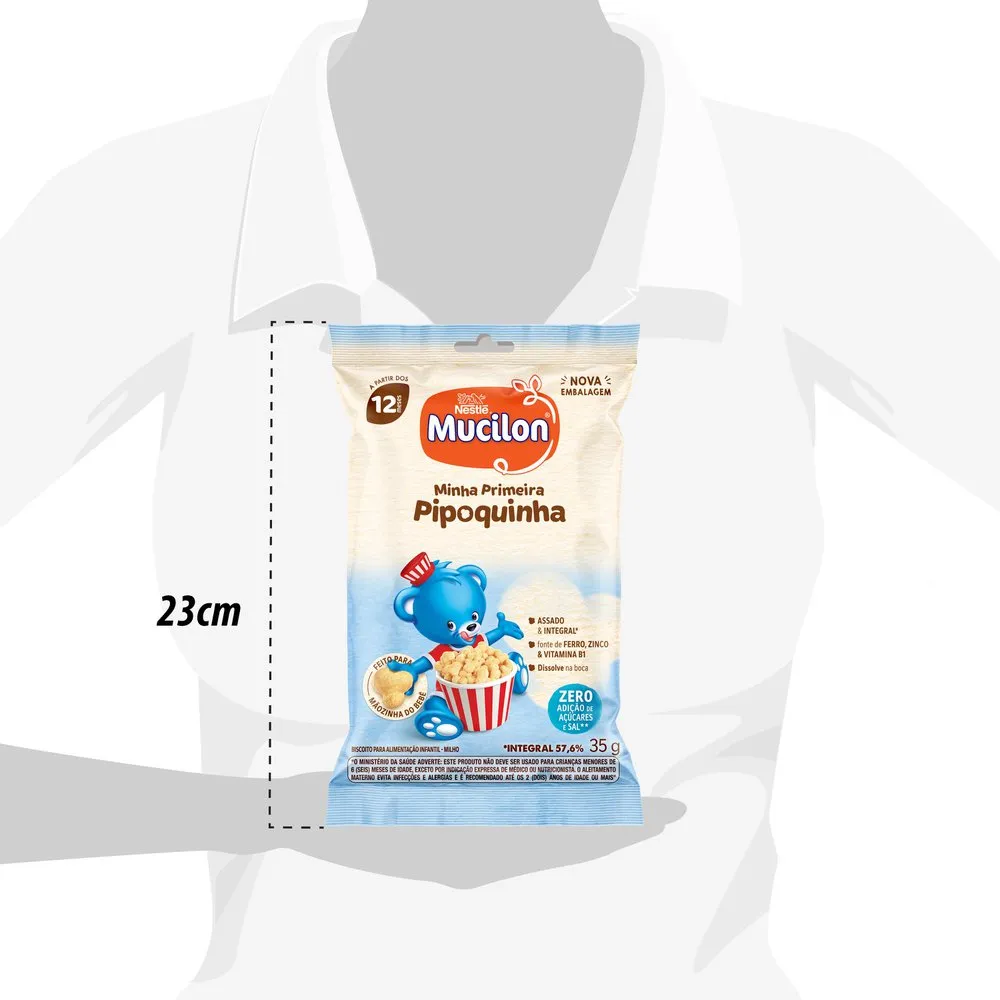 Snack Infantil Mucilon Pipoquinha Sabor Milho 35g — foto 3