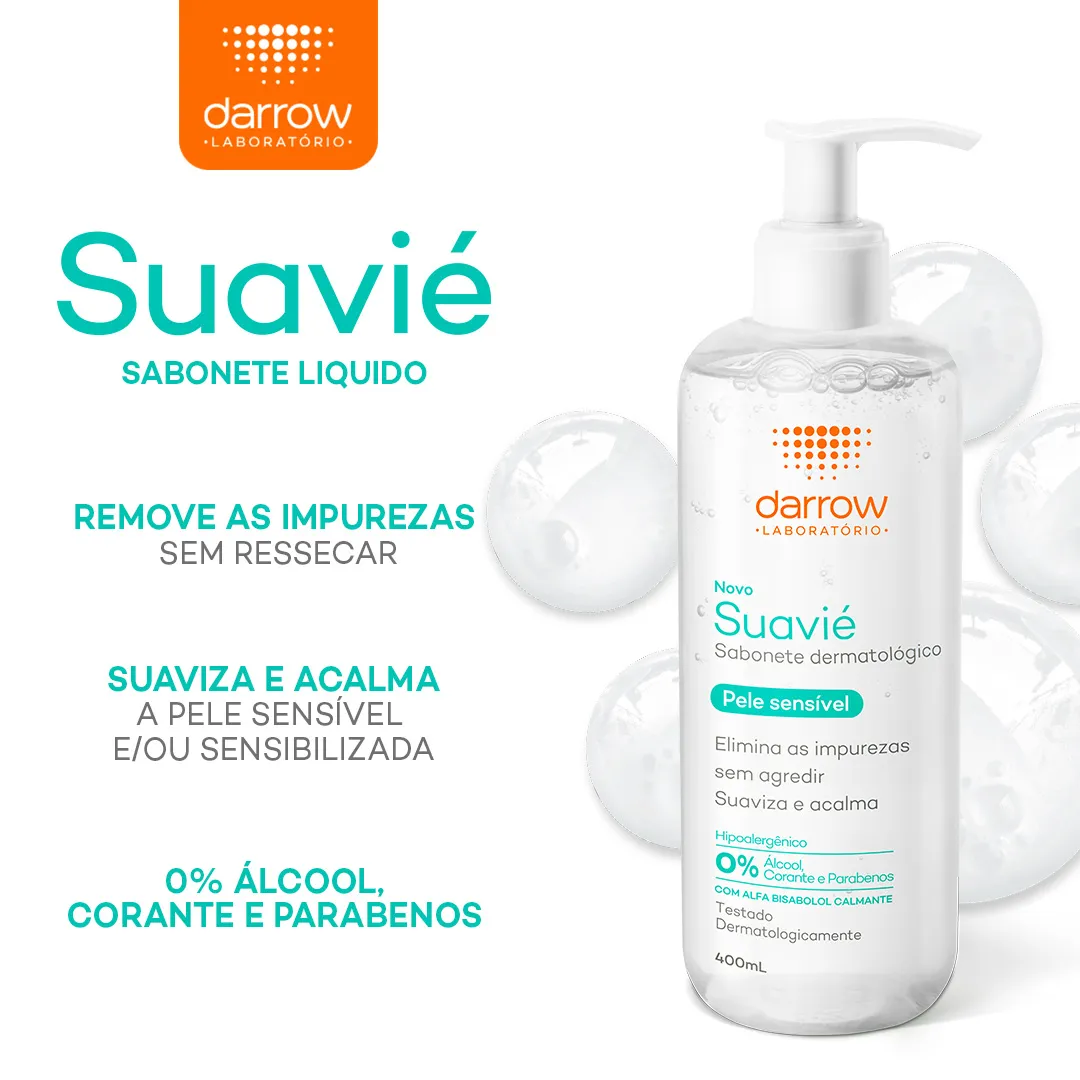 Suavié Sabonete Dermatológico Para Pele Sensível 400ml — foto 2