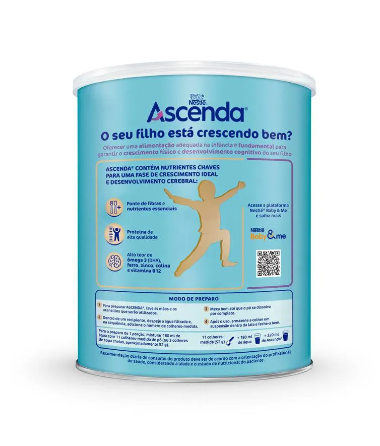 Suplemento Alimentar Infantil Ascenda Sem Sabor 800g — foto 3