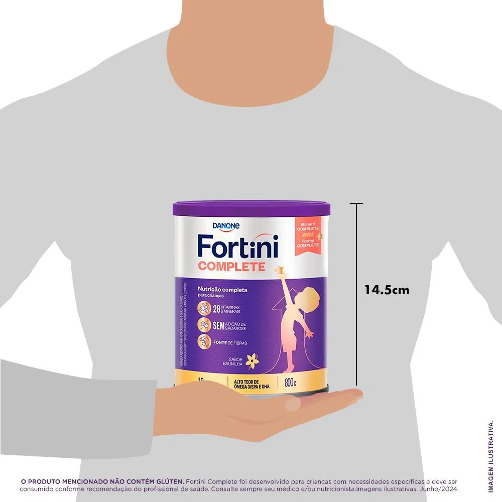 Suplemento Alimentar Infantil Fortini Complete Sabor Baunilha 800g — foto 2