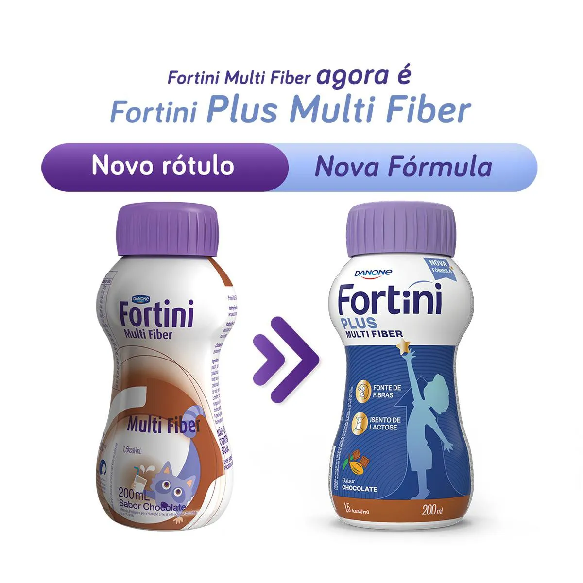 Suplemento Alimentar Infantil Fortini Multi Fiber Sabor Chocolate 200ml — foto 2