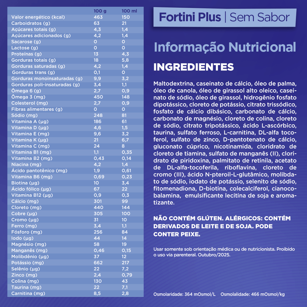 Suplemento Alimentar Infantil Fortini Plus Sabor Sem Sabor 400g — foto 4