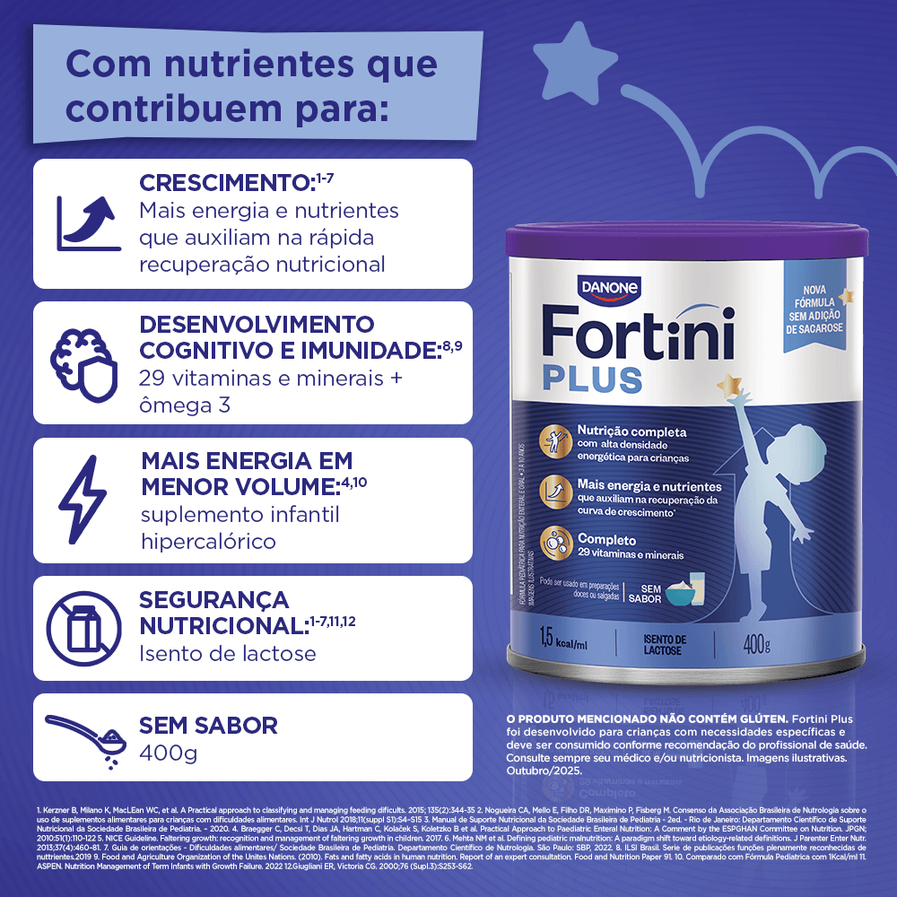 Suplemento Alimentar Infantil Fortini Plus Sabor Sem Sabor 400g — foto 6