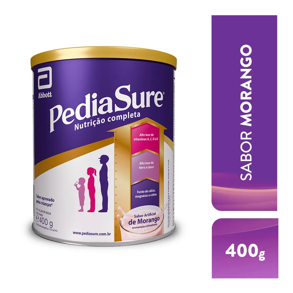 Suplemento Alimentar Infantil Pediasure Complete Sabor Morango +1 Ano 400g
