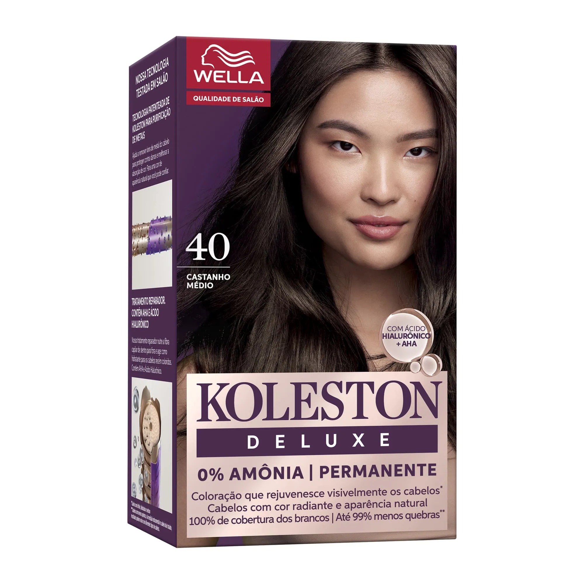 Tinta Para Cabelo Koleston Deluxe Castanho Médio 4.0