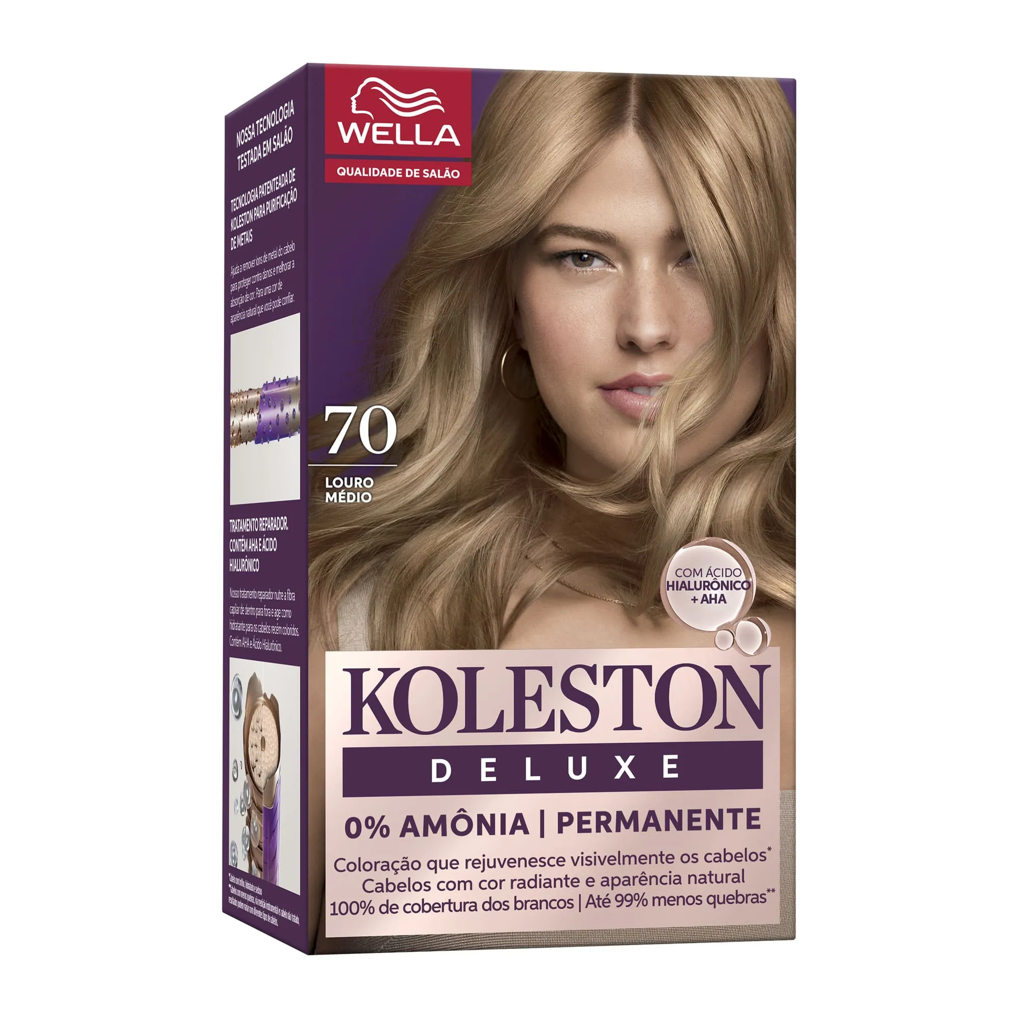 Tinta Para Cabelo Koleston Deluxe louro Médio 7.0