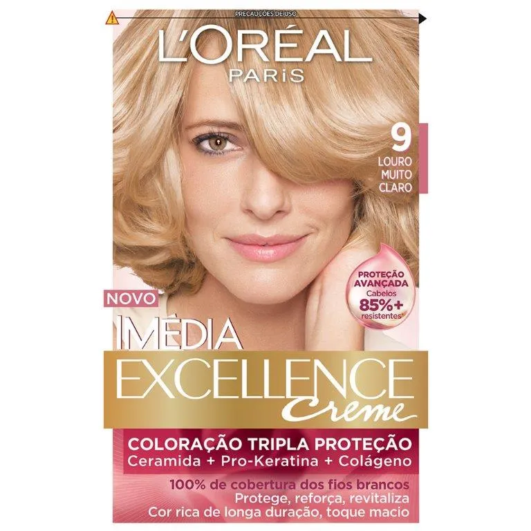 Tintura Imédia Excellence Creme Louro Muito Claro 9