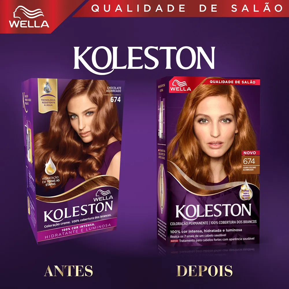 Tintura Koleston Chocolate Acobreado Kit 674 — foto 2