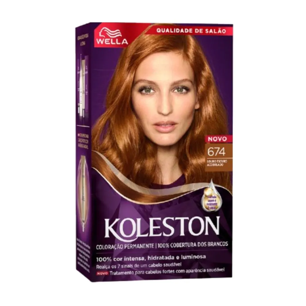 Tintura Koleston Chocolate Acobreado Kit 674
