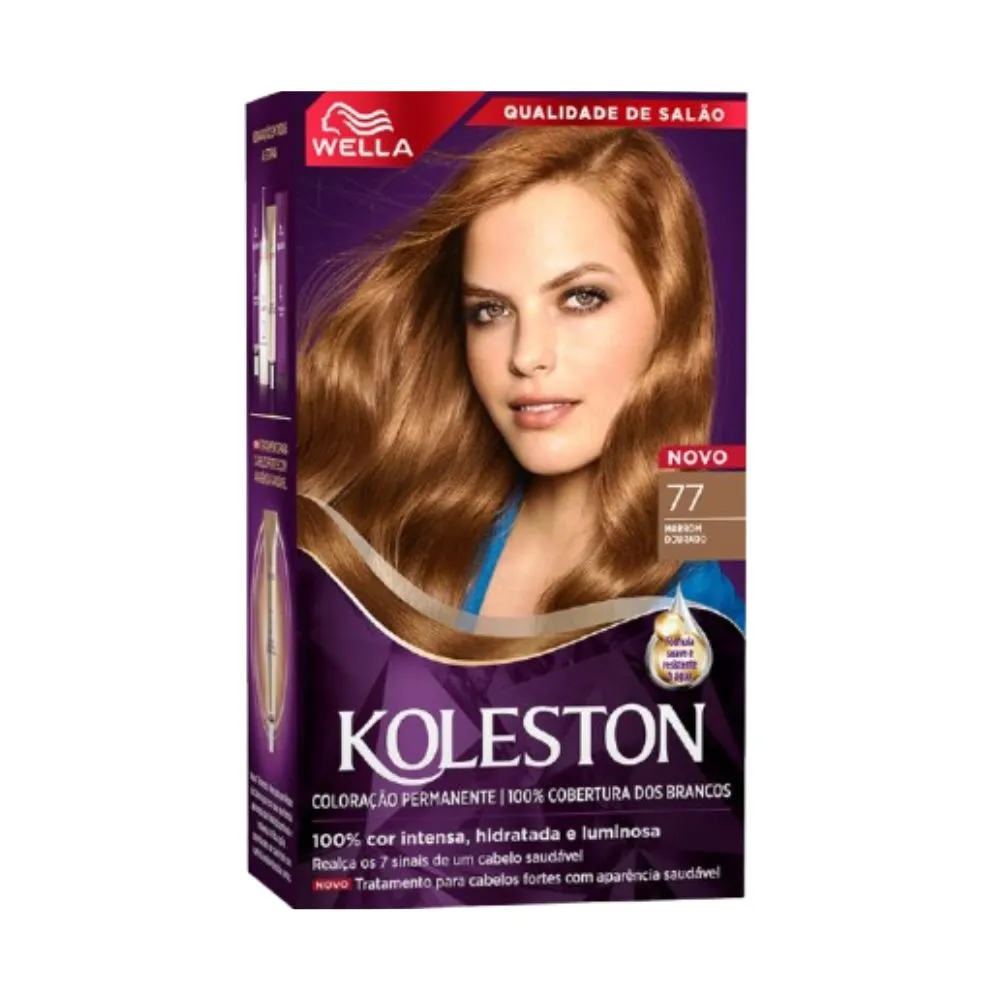 Tintura Koleston creme 77 Marrom dourado