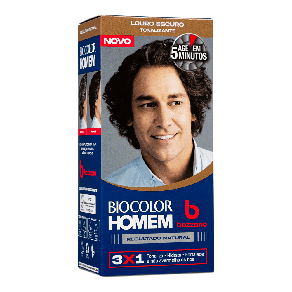 Tintura Tonalizante Biocolor Homem Bozzano Louro Escuro