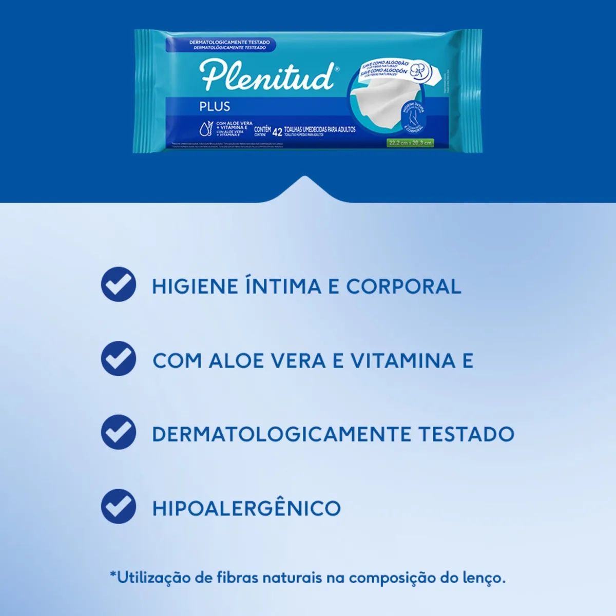 Toalha Umedecida Plenitud para Cuidado Adulto - 42 un — foto 5